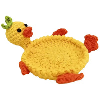 Handmade Crochet Craft Crochet Animal Coaster Soft Knitted Non-Slip Base Cute Cartoon Cup Mat Animal Shape Design