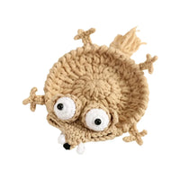 Handmade Crochet Craft Crochet Animal Coaster Soft Knitted Non-Slip Base Cute Cartoon Cup Mat Animal Shape Design