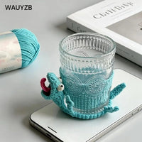 Animal Crochet Lizard Cup Coaster, Handwoven Finished Coffee Mat Creative Desk Decor, Cute 3D DIY Home Table Tea Amigurumi Gift
