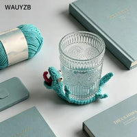 Animal Crochet Lizard Cup Coaster, Handwoven Finished Coffee Mat Creative Desk Decor, Cute 3D DIY Home Table Tea Amigurumi Gift